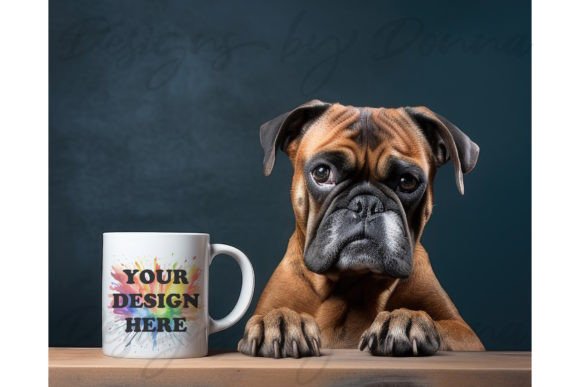 Download Boxer Dog Mug Mockup - Unusual Mockup - Unusual Collection