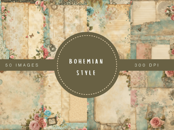 Download Bohemian Style – Vintage Junk Journal &amp; - Bohemian style Collection