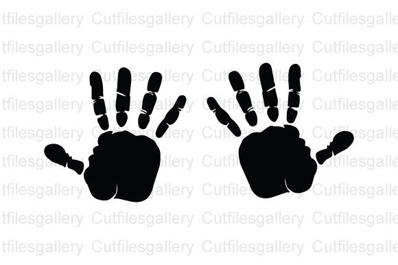 Download Children Hand Print SVG, Baby Hand Print - Child Collection