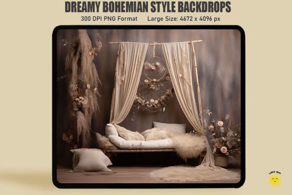 Download Dreamy Bohemian Style Backdrop - Premium Bundle